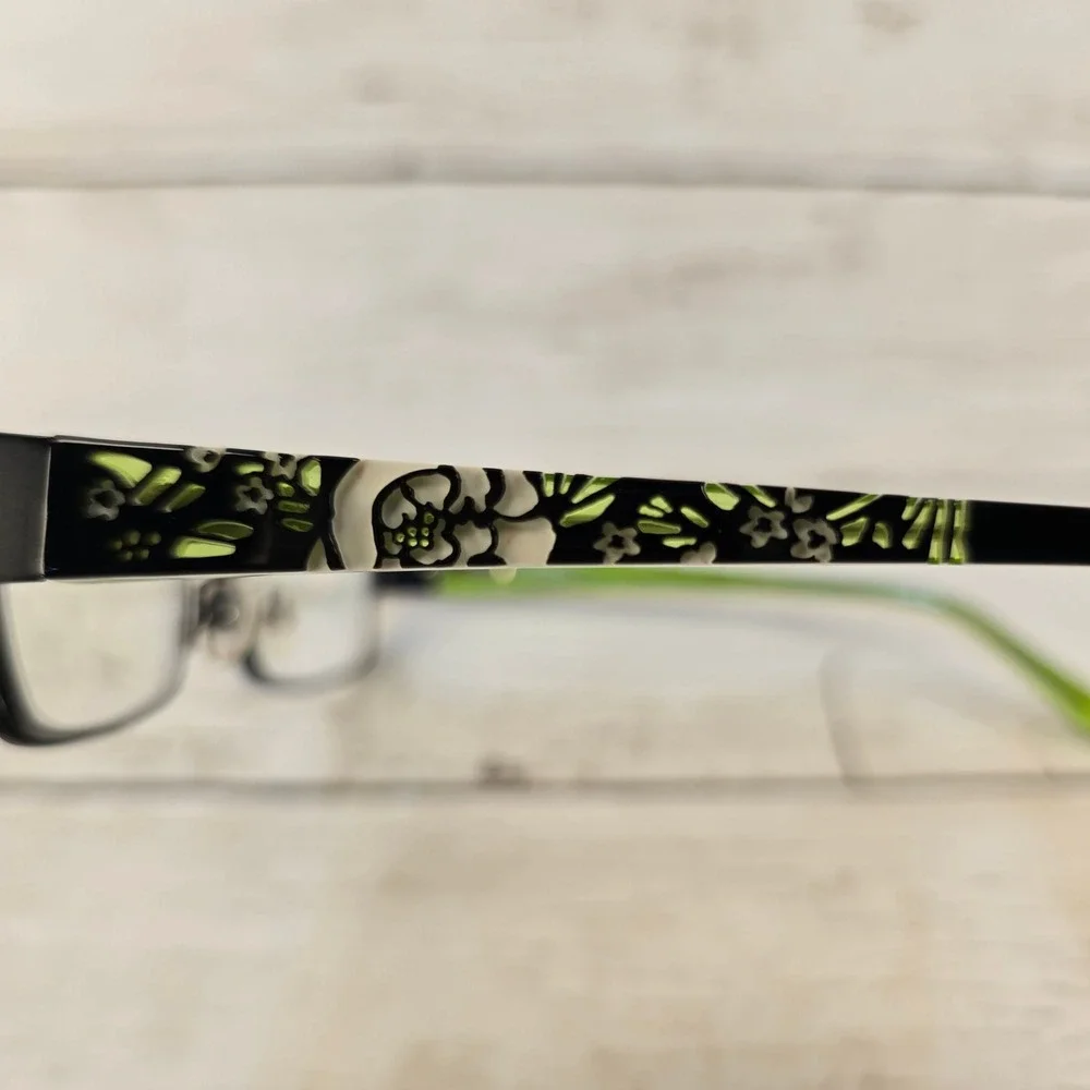 Vera Bradley Limes Up LMU Black Green Floral Eyeglass Frames 51-16-135